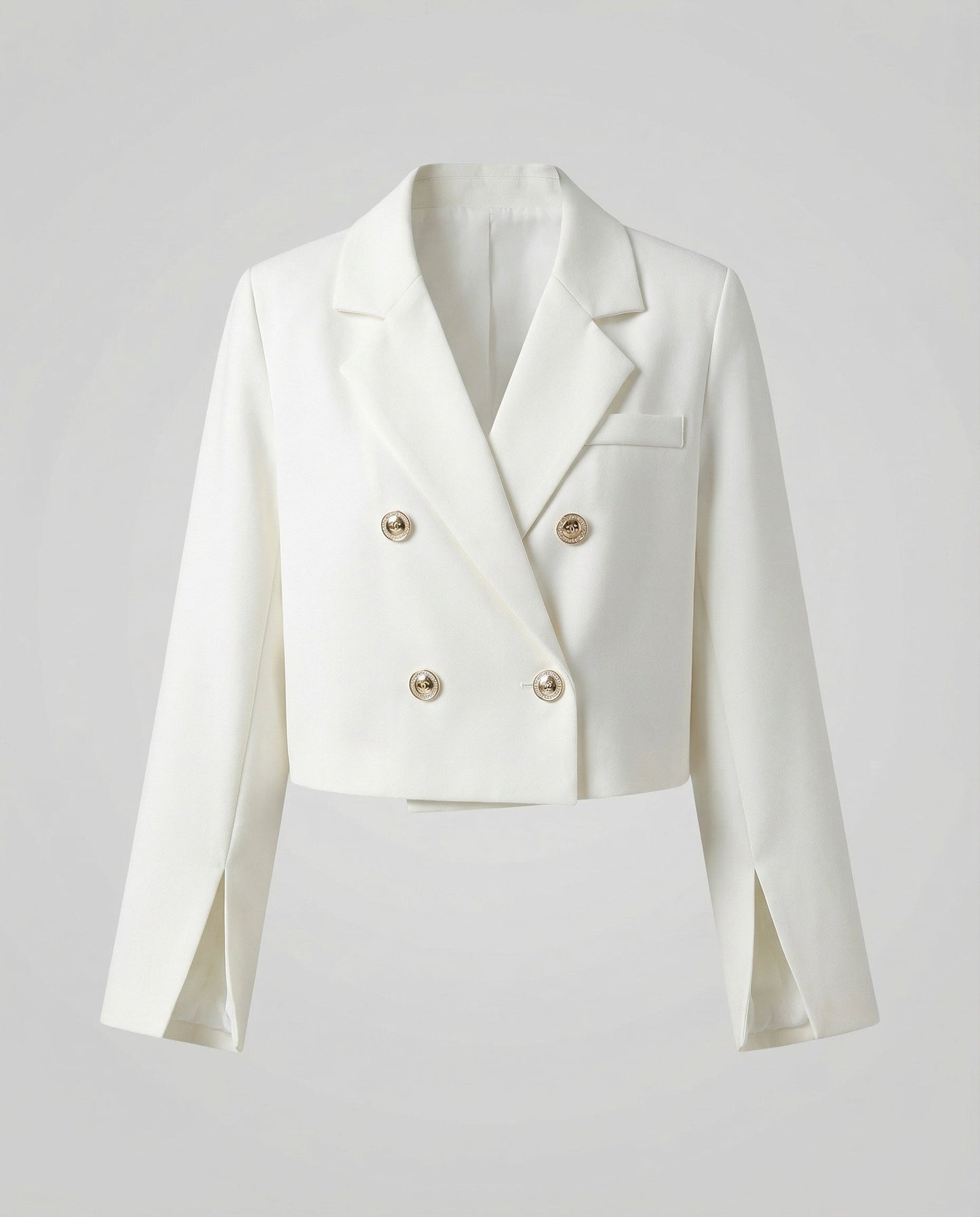 Damen Zweireiher Blazer Verkürzt