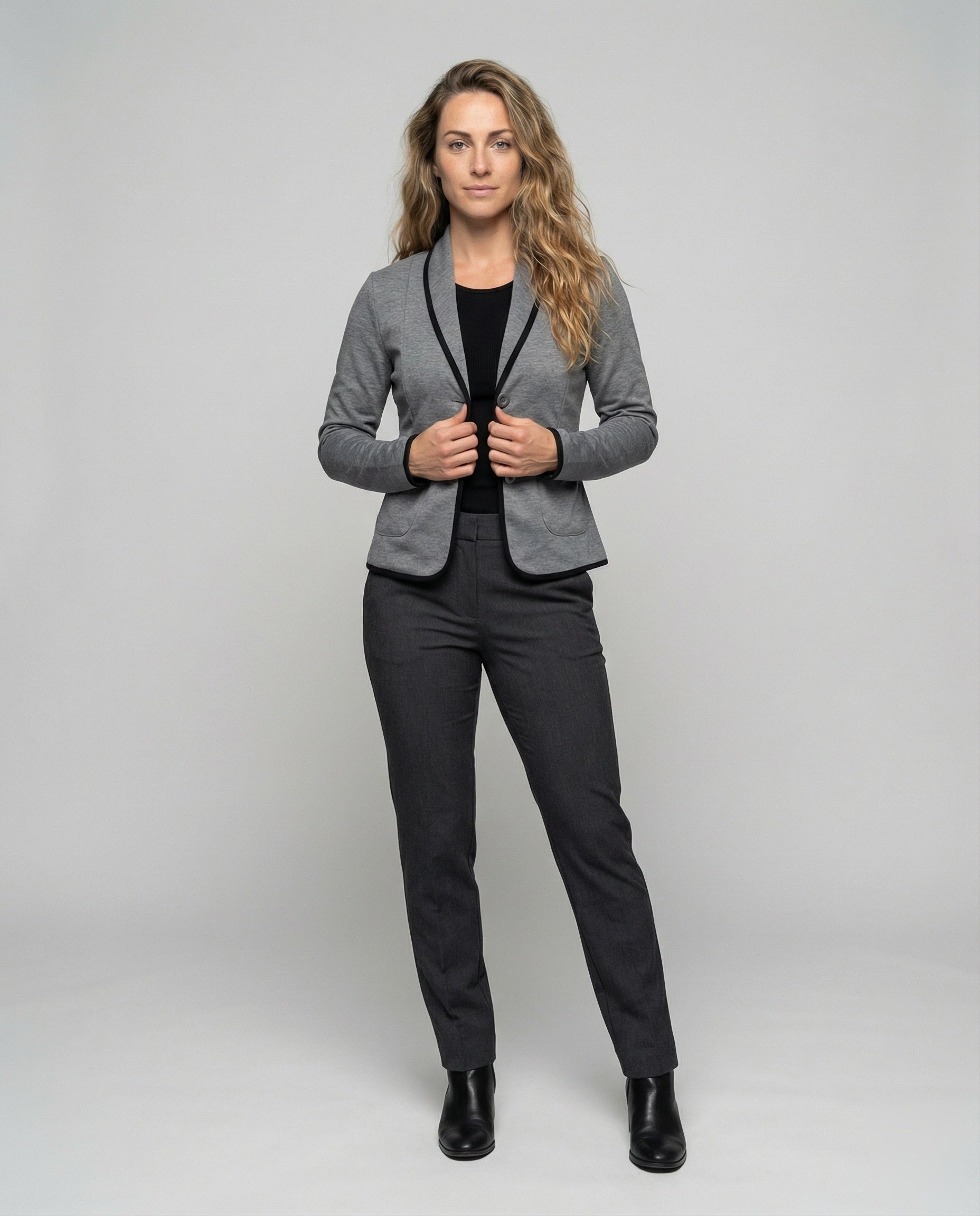 Damen Jersey-Blazer Kontrastpaspel Blazer - Norvielle