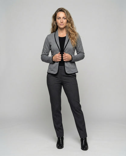 Damen Jersey-Blazer Kontrastpaspel Blazer - Norvielle