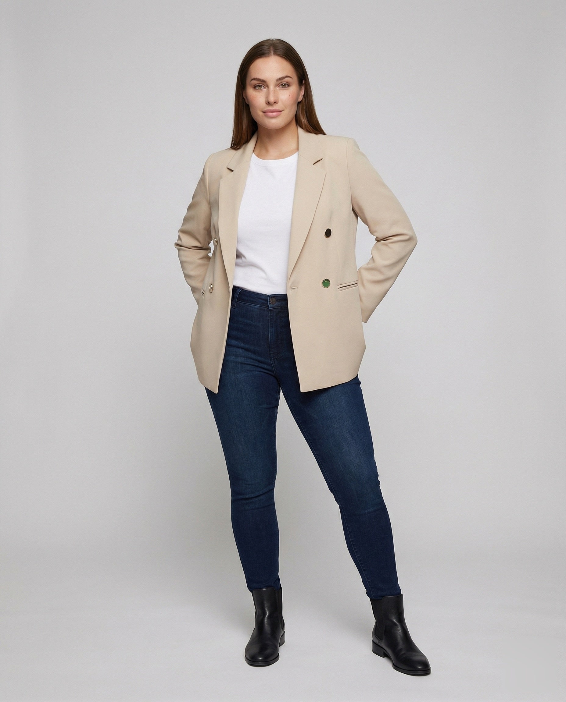 Damen Zweireihiger Blazer Markenblazer - Norvielle