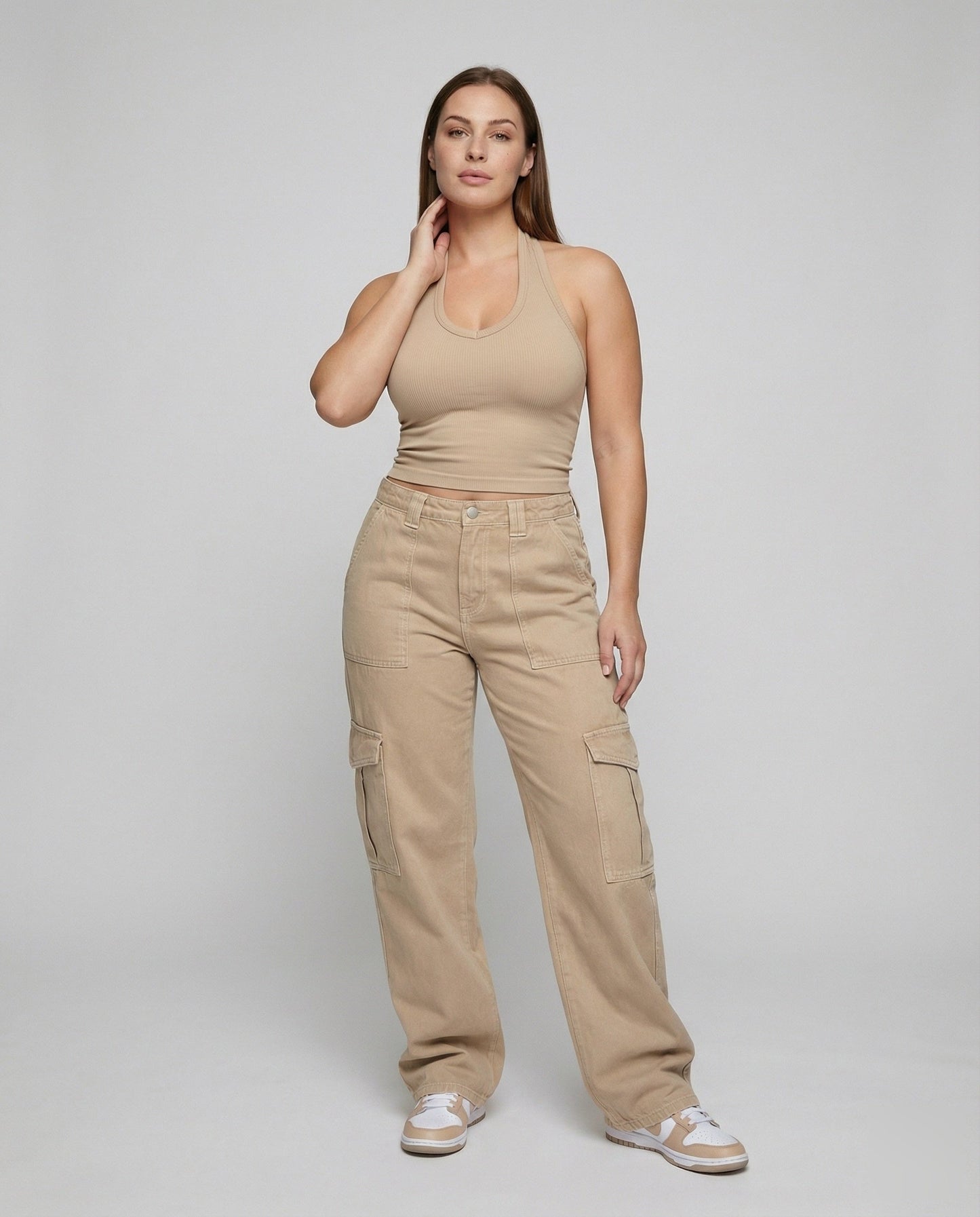 Damen Cargohose Gerades Bein Praktisch - Norvielle