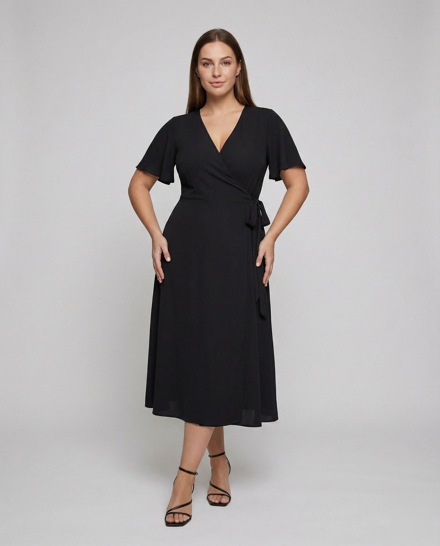 Damen Wickelkleid V-Ausschnitt Feminin - Norvielle