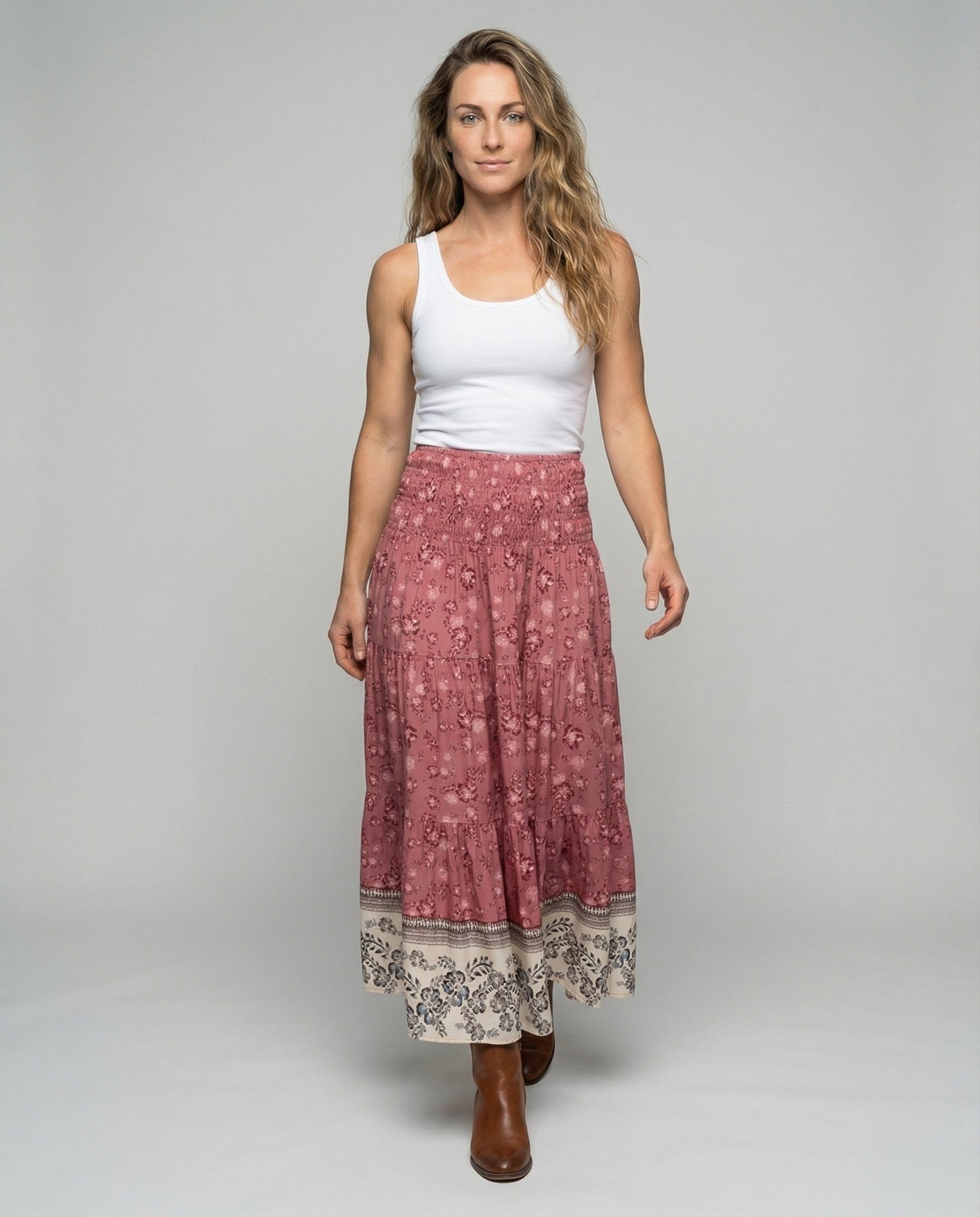 Damen Langrock Floral Muster - Norvielle
