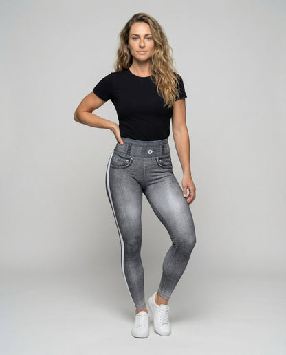 Damen Kontur Leggings Jeansoptik Po-Lift - Norvielle