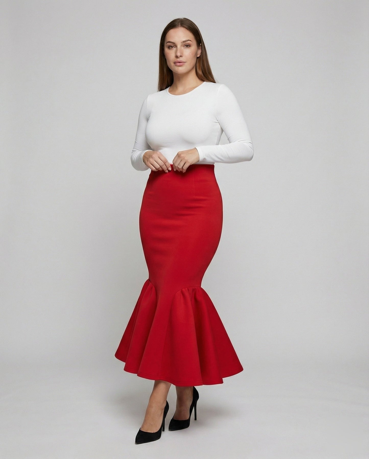 Damen Midirock Meerjungfrauenstil - Norvielle