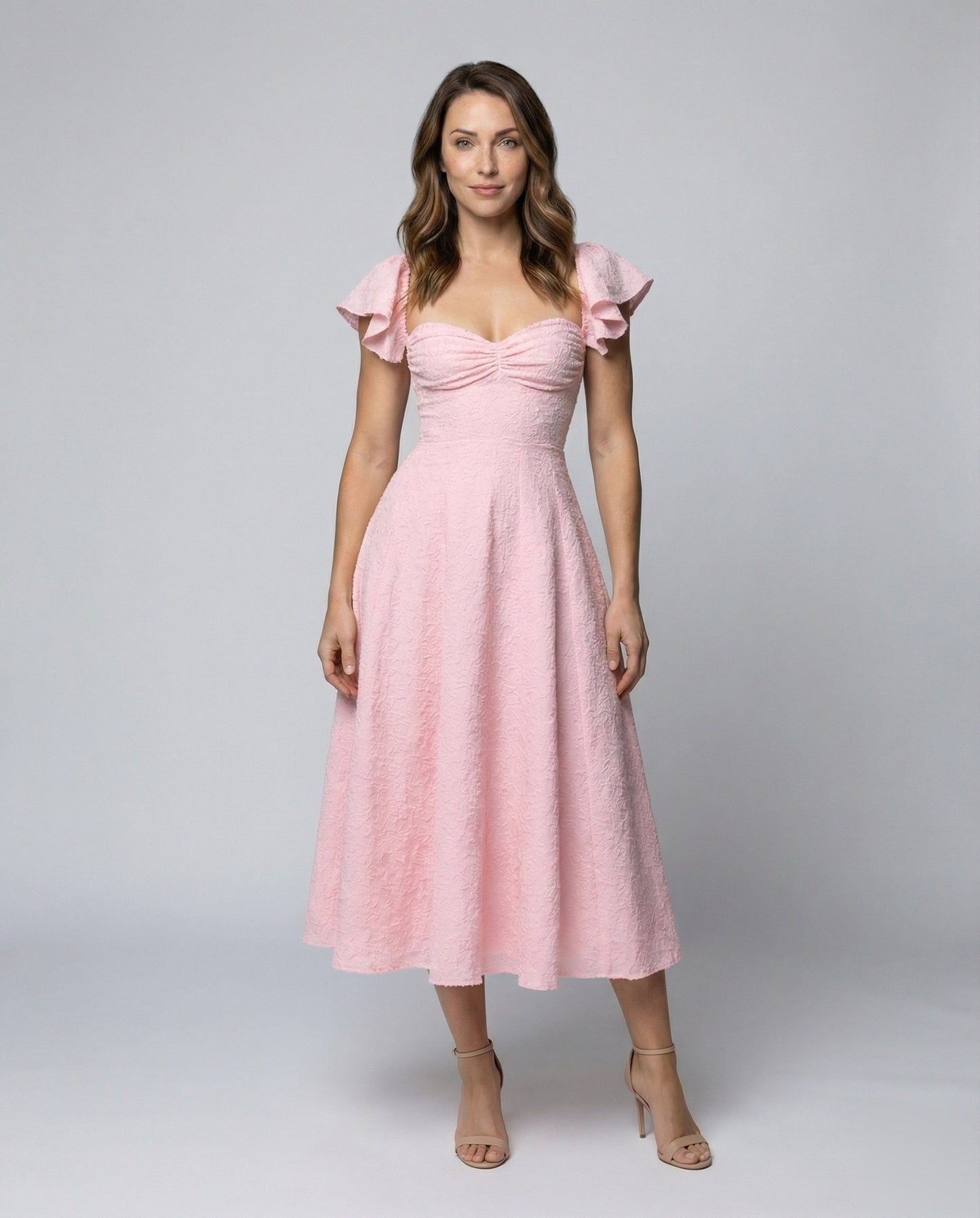 Damen Midikleid Jacquard-Tellerrock - Norvielle