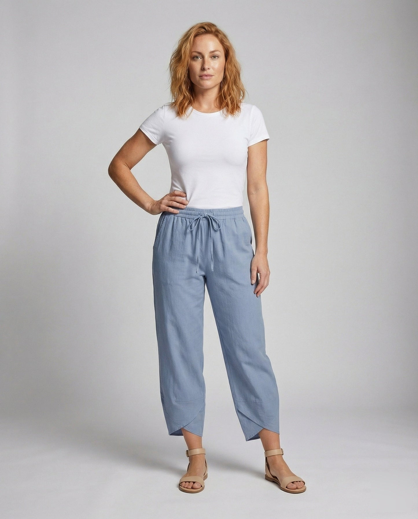 Damen Tulpenhose Vorderseitenfalten - Norvielle