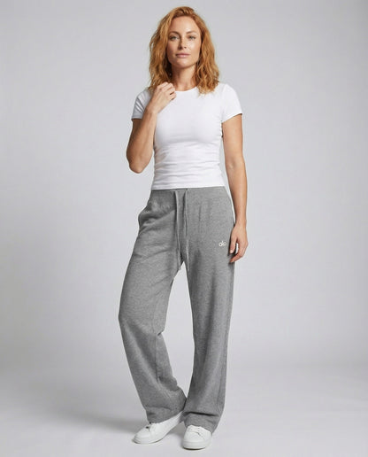 Damen Haremshose Sweatstoff Ultralose Schwarz - Norvielle