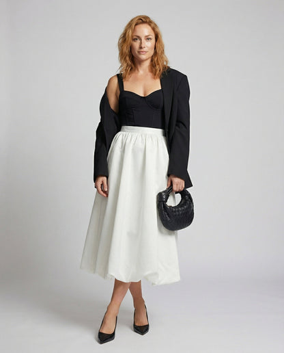 Damen Midirock Voluminös Tulpen-Saum - Norvielle