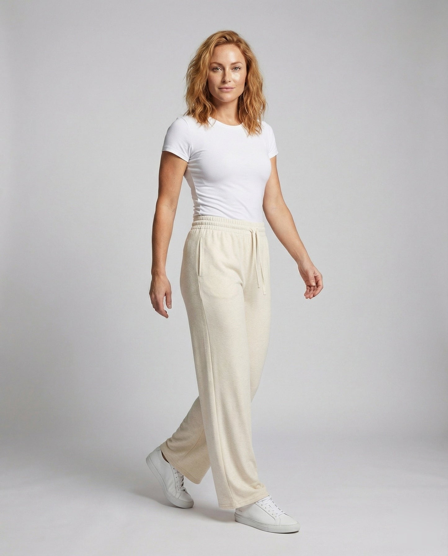 Damen Loungehose Jogginghose Rippbündchen - Norvielle