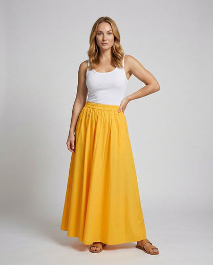 Damen Maxirock Mit Seitentaschen - Norvielle