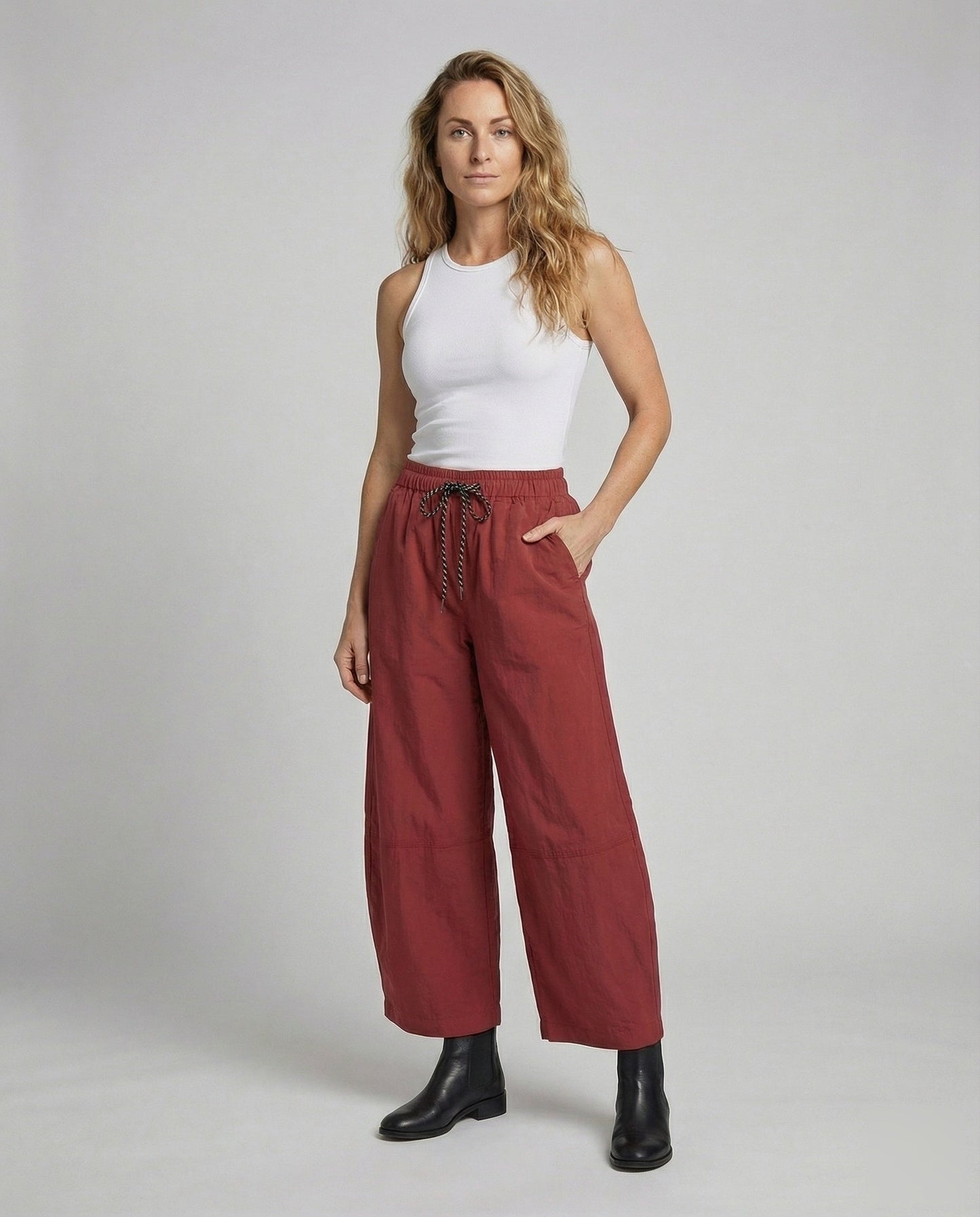 Damen Culotte-Hose Baumwollmix Weit - Norvielle
