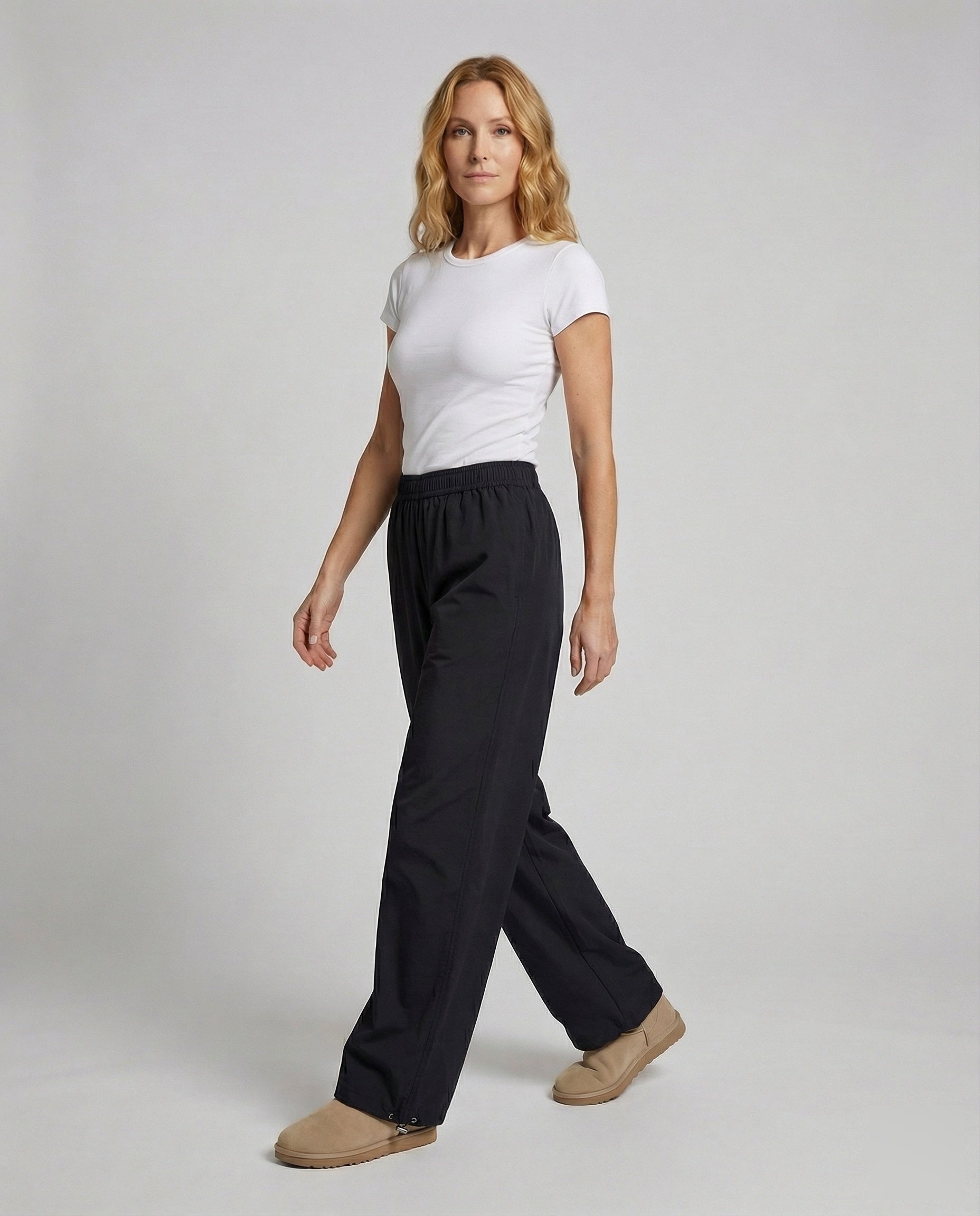 Damen Freizeithose Nylon Weit Tunnelzug - Norvielle