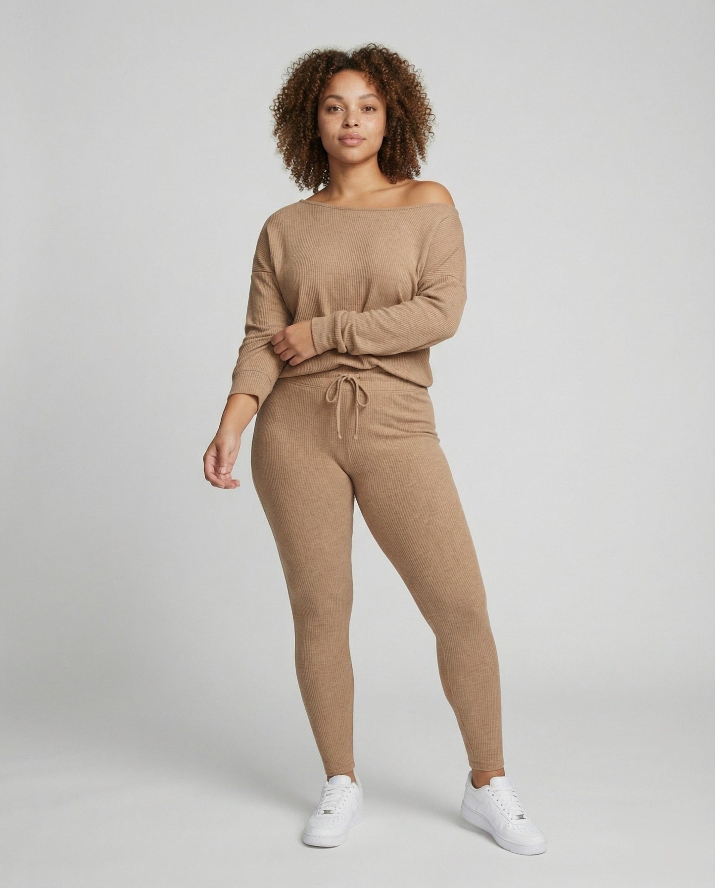 Damen Strick-Loungewear-Set Oversized-Schultern - Norvielle