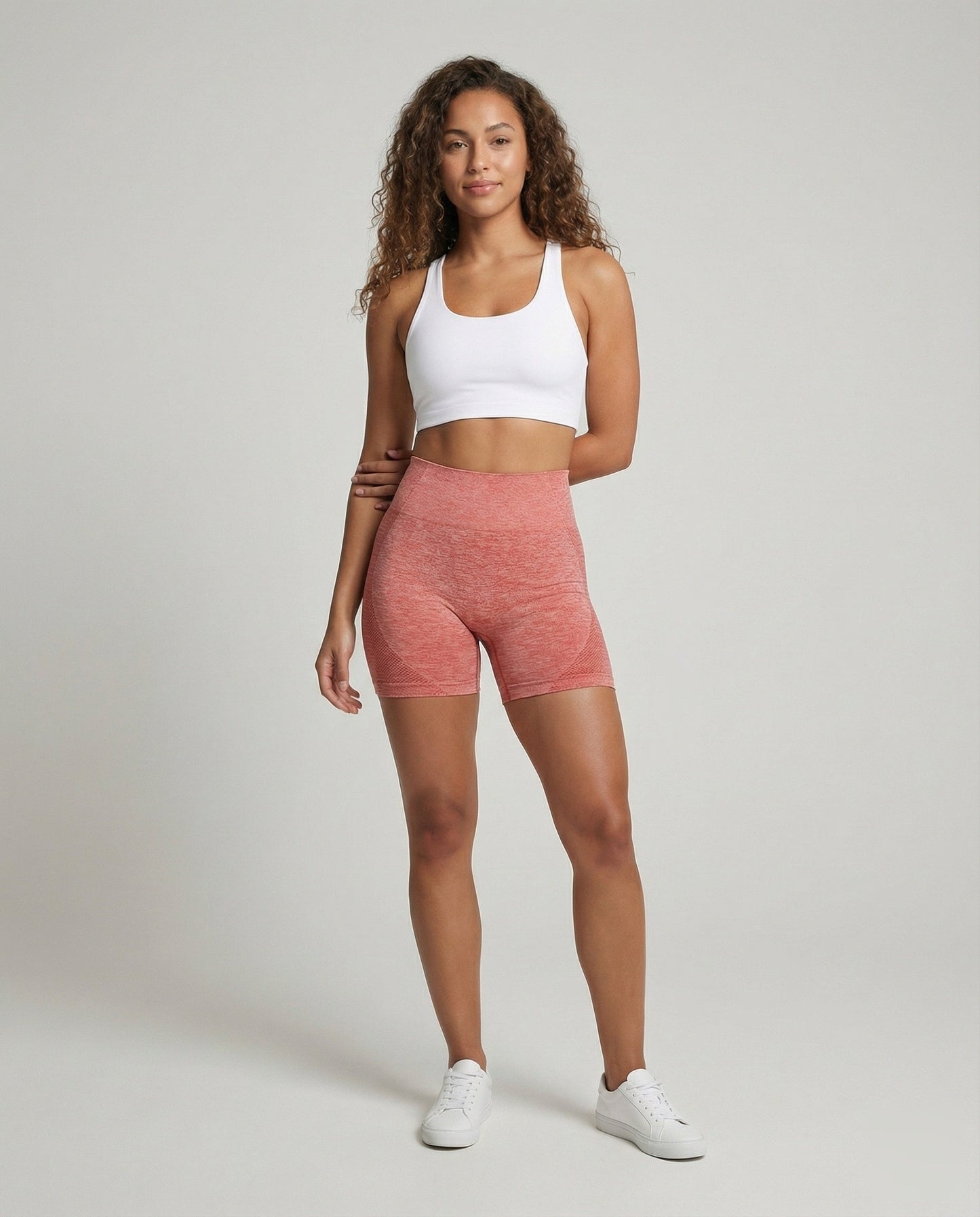 Damen Sport-Bermuda Nahtfrei Strukturzonen - Norvielle