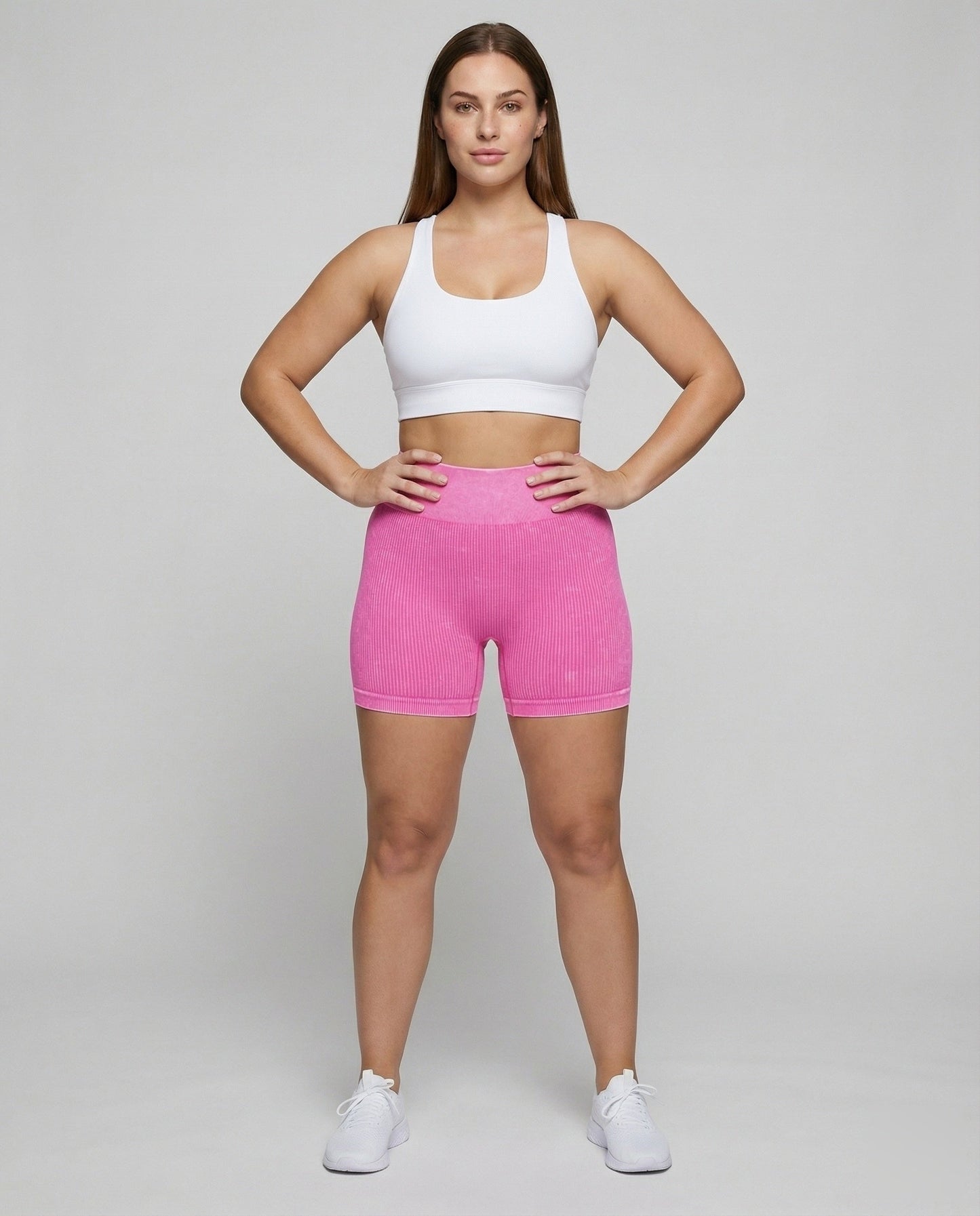 Damen Hüftformer Shorts Nahtlos Rippstruktur - Norvielle