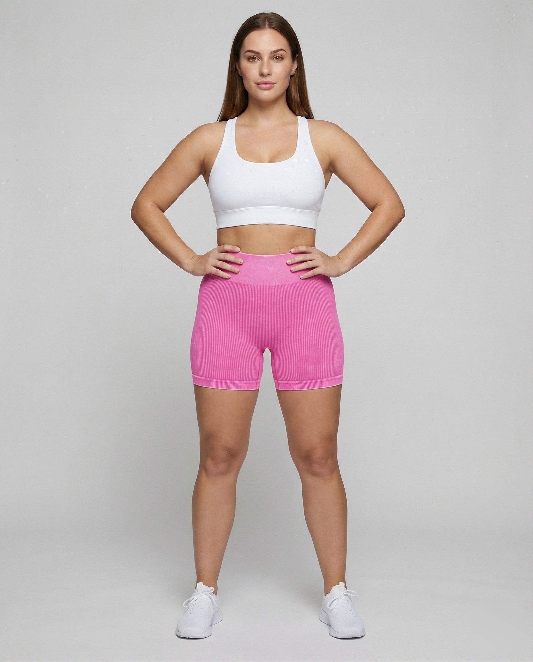 Damen Hüftformer Shorts Nahtlos Rippstruktur - Norvielle