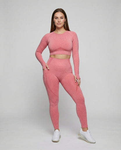 Damen Sportleggings Nahtlos Formender Po Schwarz - Norvielle