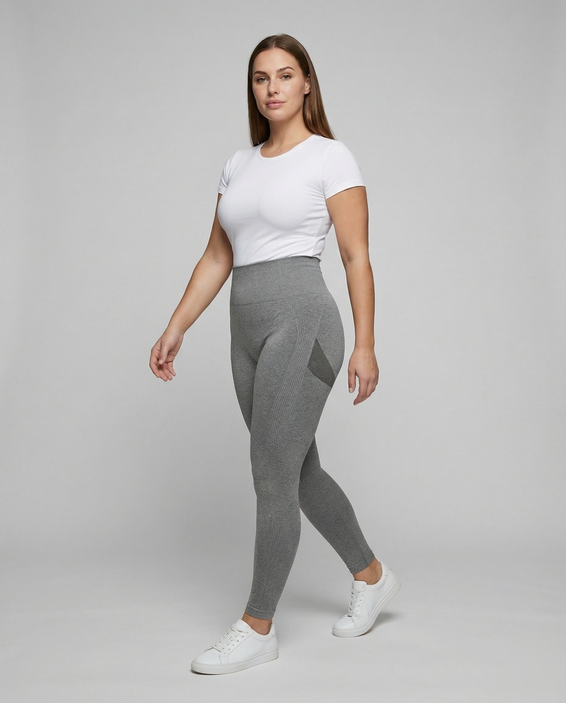 Damen Kompressionsleggings Nahtlos Rippbund - Norvielle
