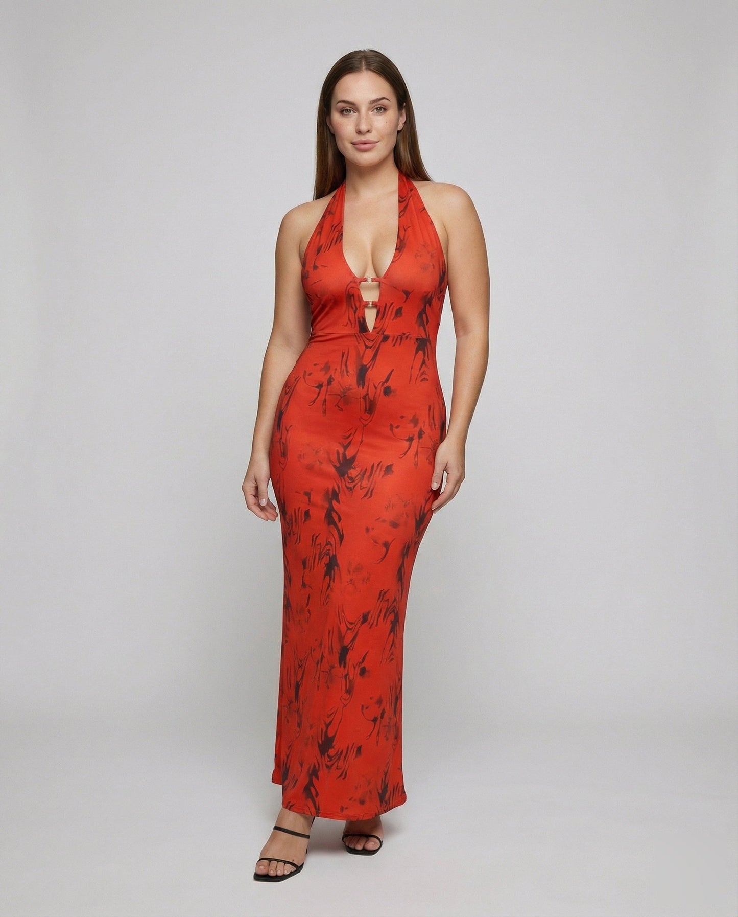 Damen Maxikleid mit Zierösen und Nackenhalter - Norvielle
