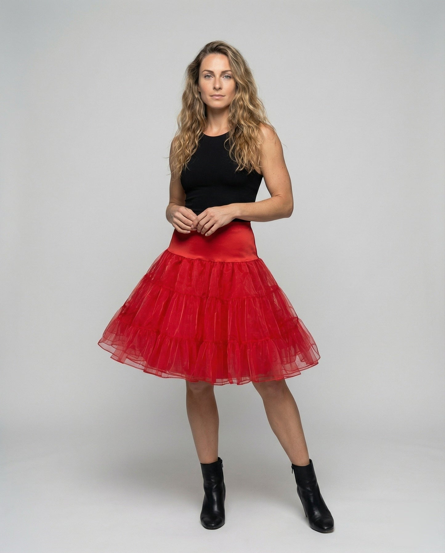 Damen Midirock Plissee Kettenprint - Norvielle
