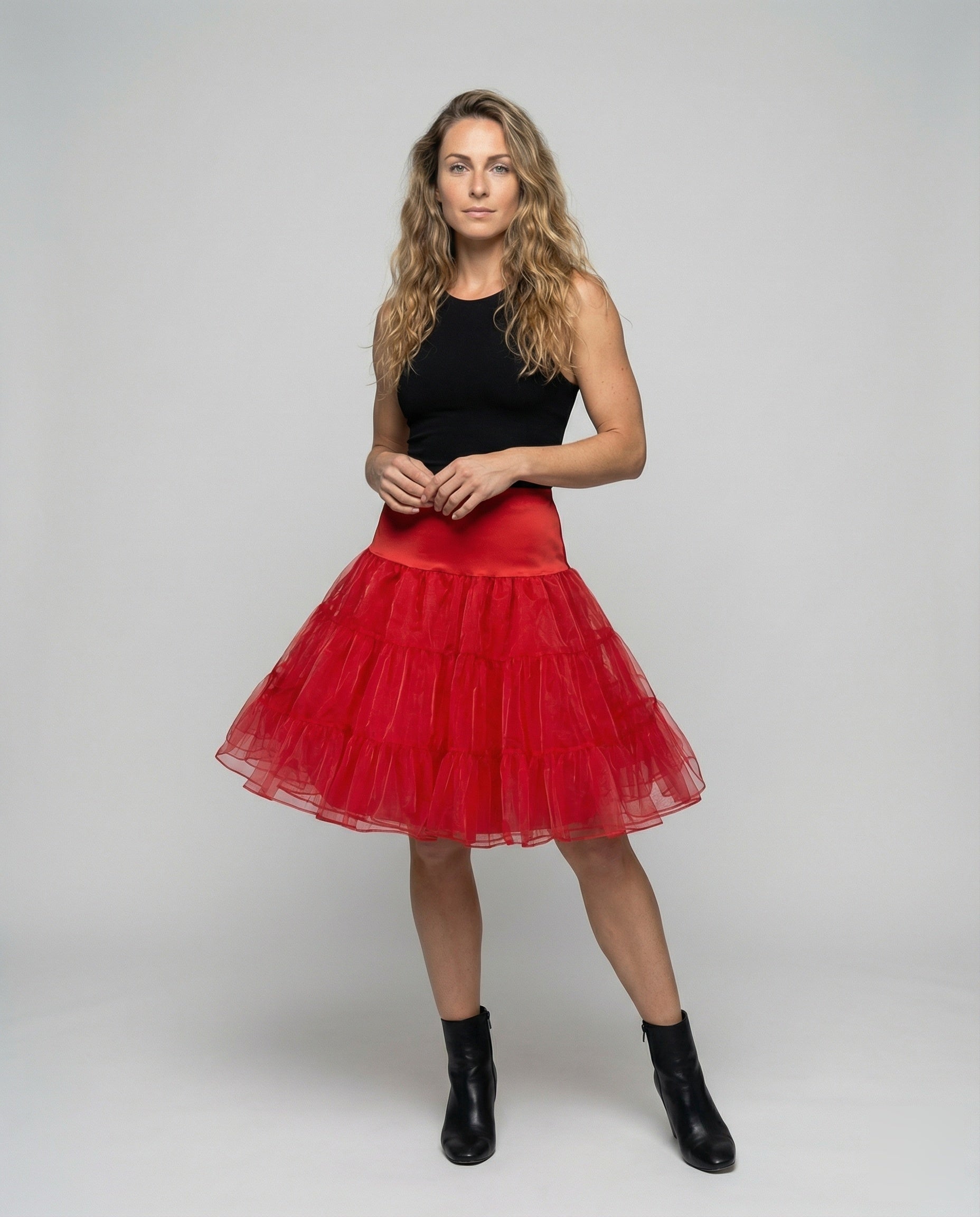 Damen Midirock Plissee Kettenprint - Norvielle