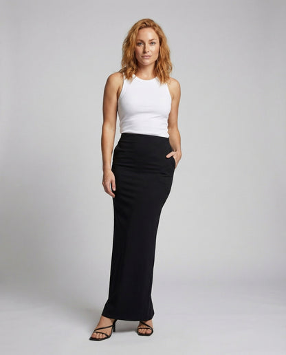 Damen Jersey-Rock Schlank Leichter Saumschwung - Norvielle