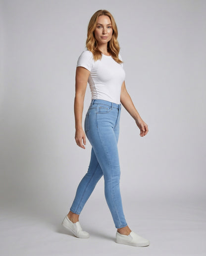 Damen Leggings Jeansstoff Knöchellängeweit - Norvielle