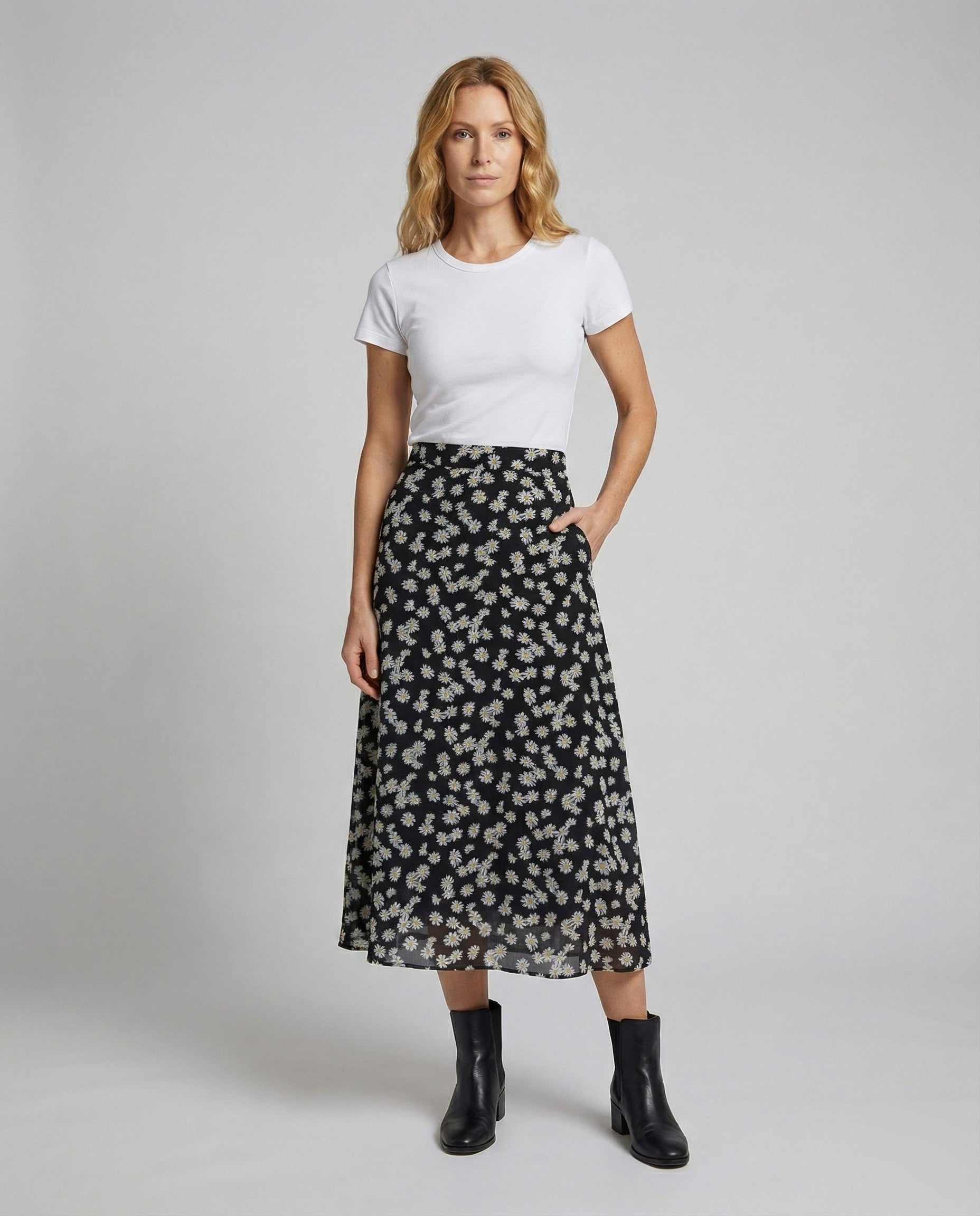 Damen Swingrock Blumenmuster - Norvielle