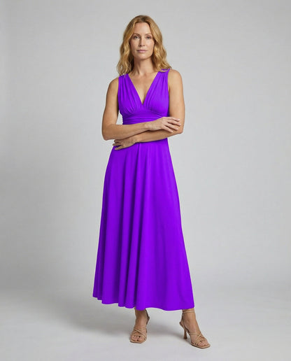Damen Abendkleid Geraffte Brust Schwarz - Norvielle