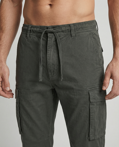 Herren Sommer Cargohose Flexibel Beige