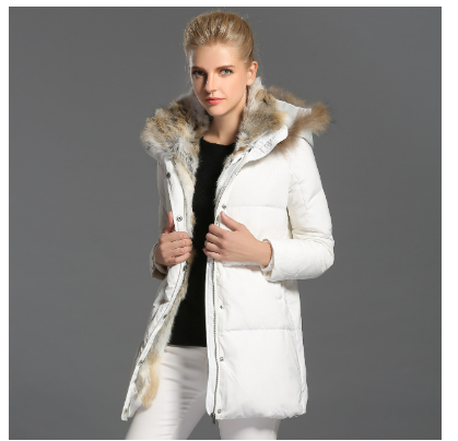 Damen Winterjacke Gepolstert Mit Kapuze - Norvielle