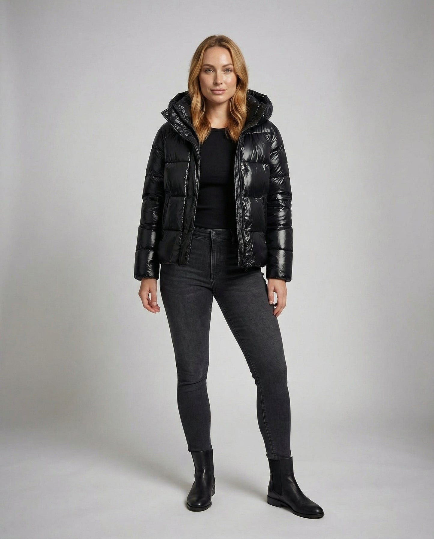 Damen Pufferjacke Glänzend