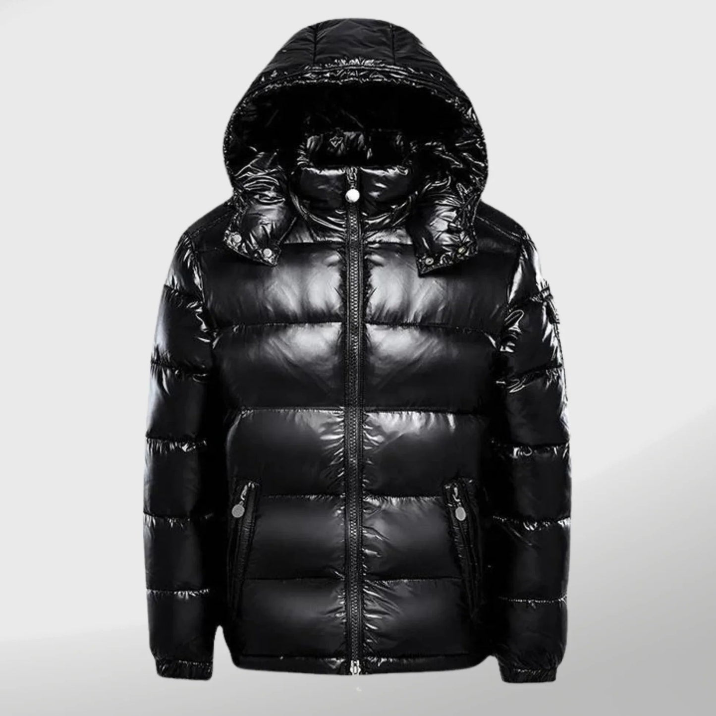 Herren Pufferjacke Winddicht Leicht Schwarz - Norvielle