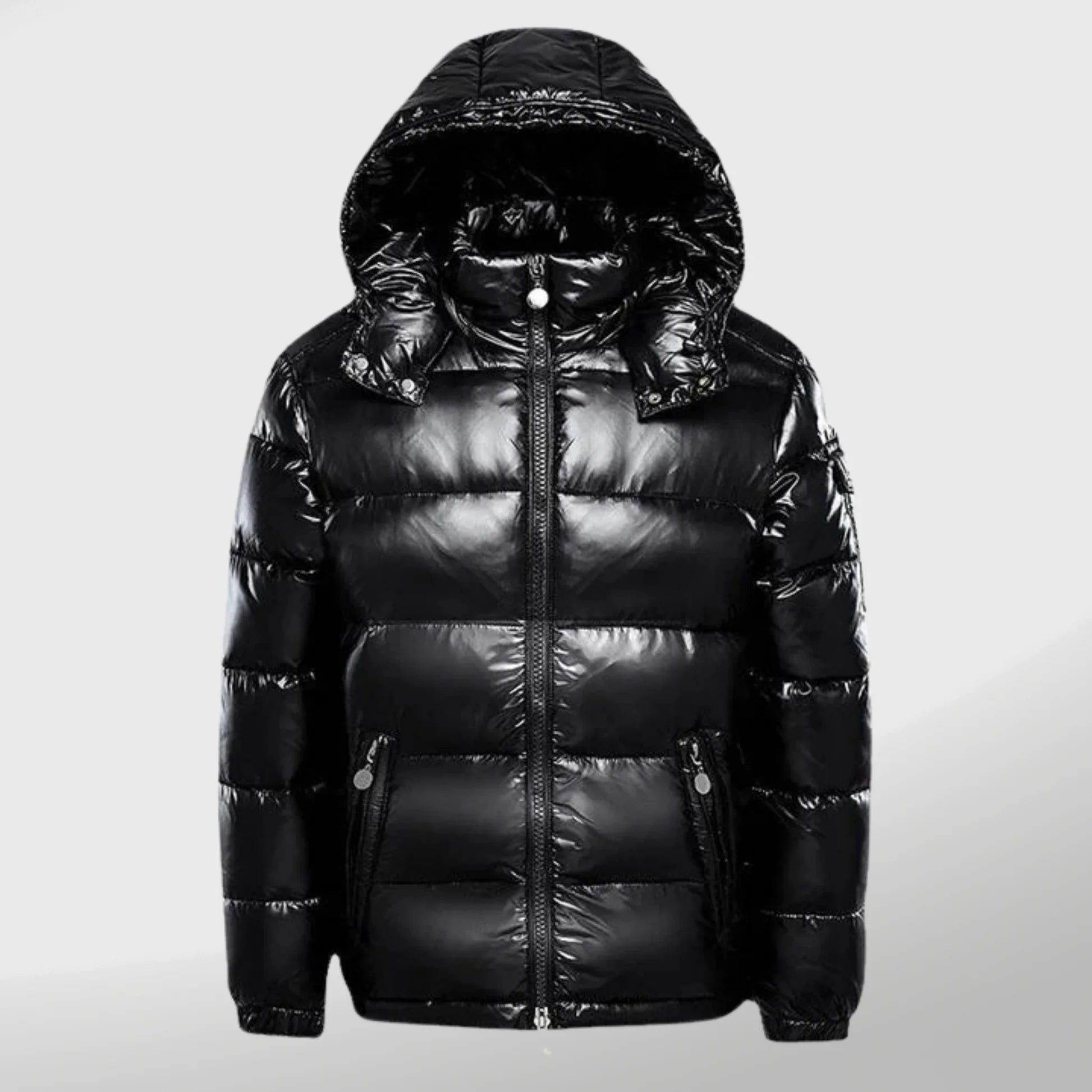 Herren Pufferjacke Winddicht Leicht Schwarz - Norvielle