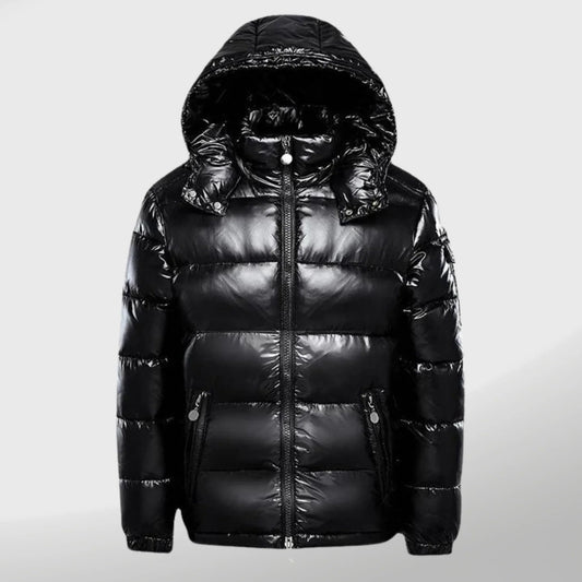 Herren Pufferjacke Winddicht Leicht Schwarz - Norvielle