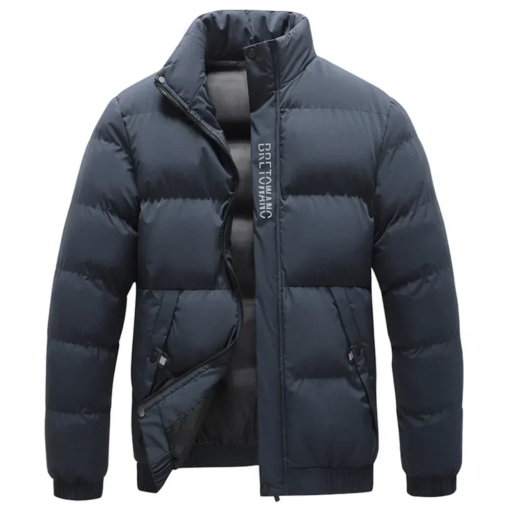 Herren Daunenjacke Gepolstert Warm Schwarz - Norvielle