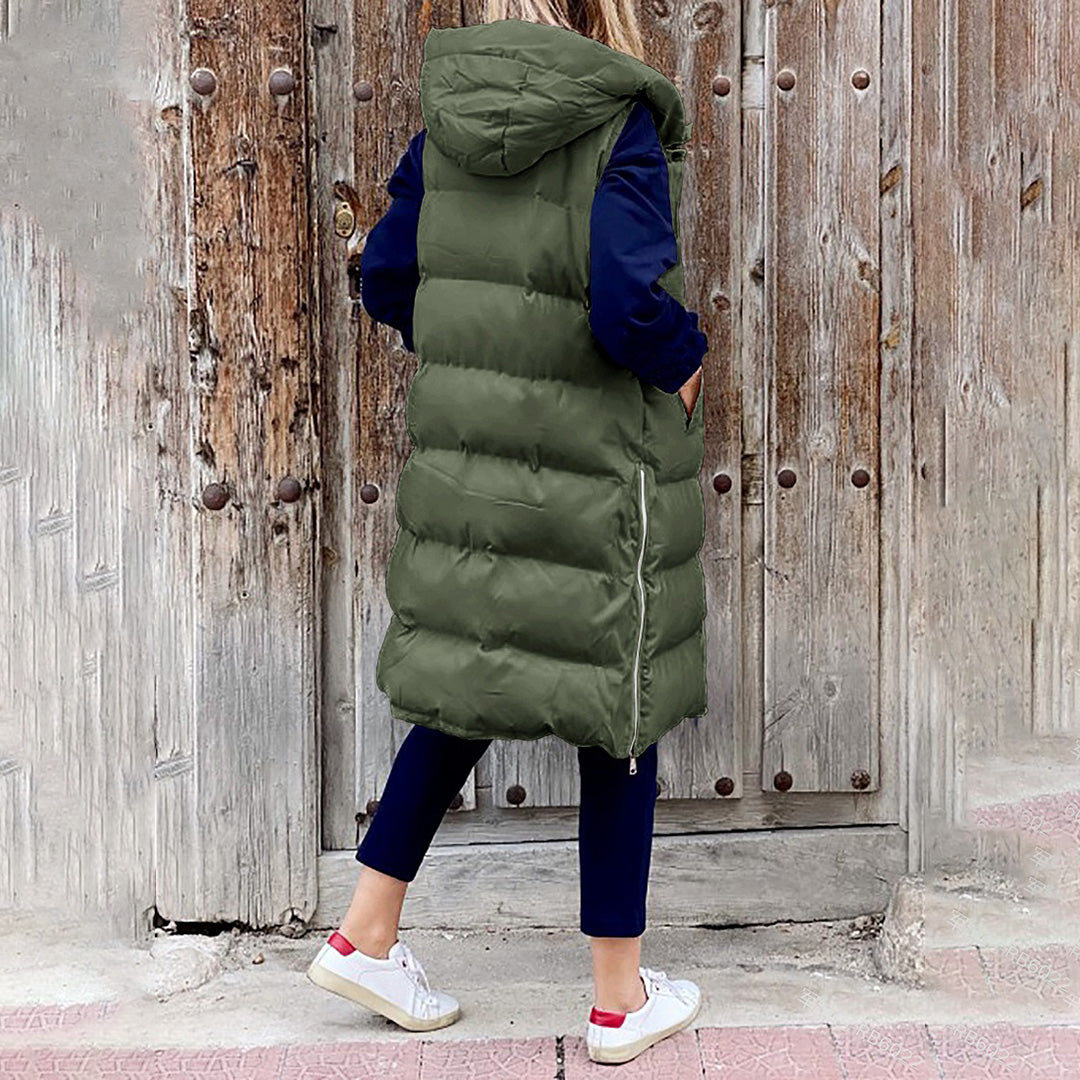 Damen Langkapuzenweste Winterbekleidung