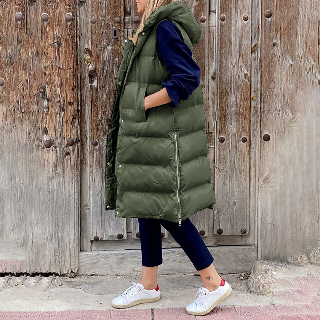 Damen Langkapuzenweste Winterbekleidung