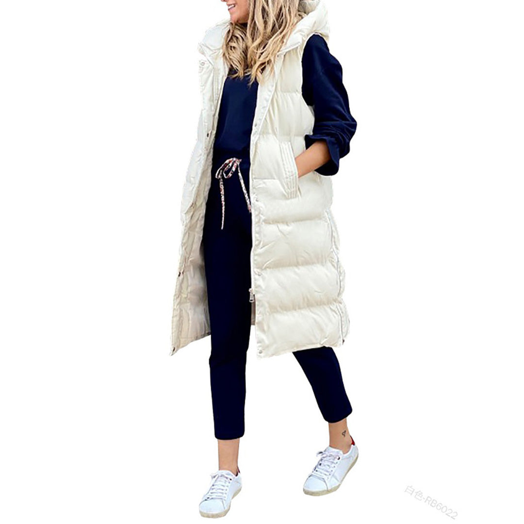 Damen Langkapuzenweste Winterbekleidung