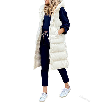 Damen Langkapuzenweste Winterbekleidung
