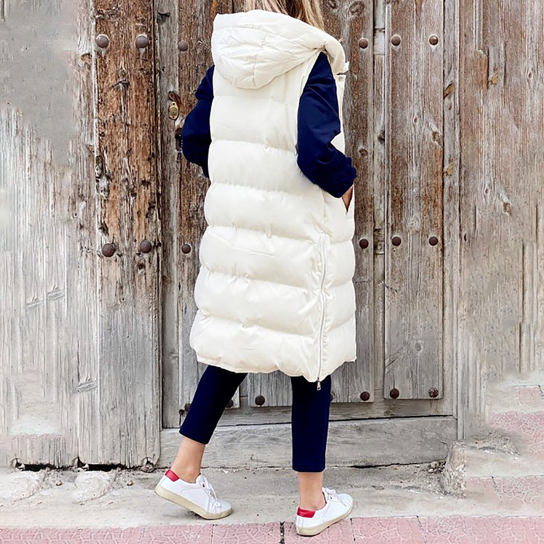 Damen Langkapuzenweste Winterbekleidung
