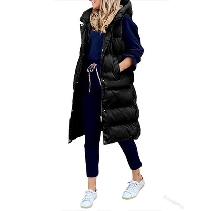 Damen Langkapuzenweste Winterbekleidung