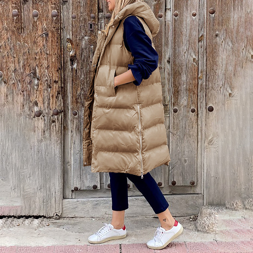 Damen Langkapuzenweste Winterbekleidung - Norvielle