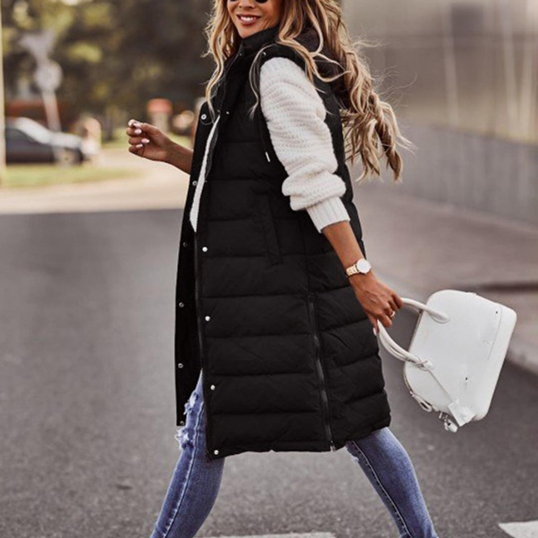 Damen Langkapuzenweste Winterbekleidung
