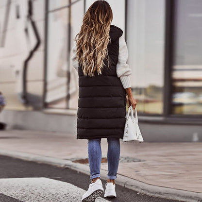 Damen Langkapuzenweste Winterbekleidung