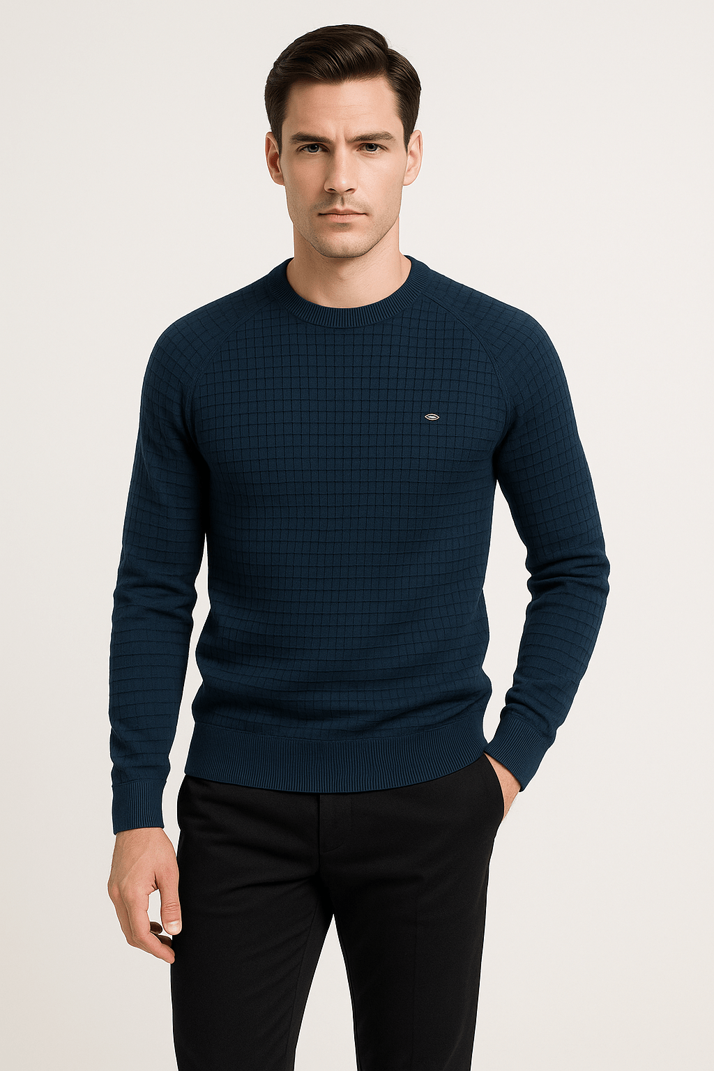Herren Rundhals Langarm Pullover Sweatshirt - Norvielle