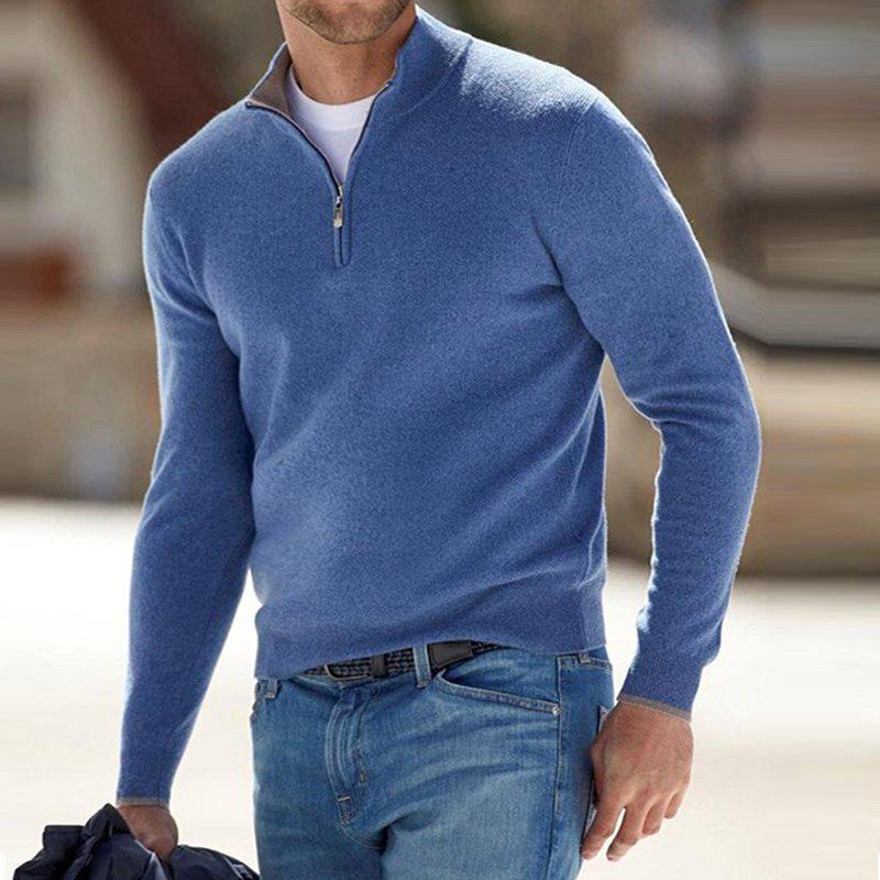 Herren Strickpullover Viertel-Reißverschluss - Norvielle