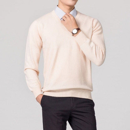 Herren Pullover V-Ausschnitt Klassisch Schlicht - Norvielle