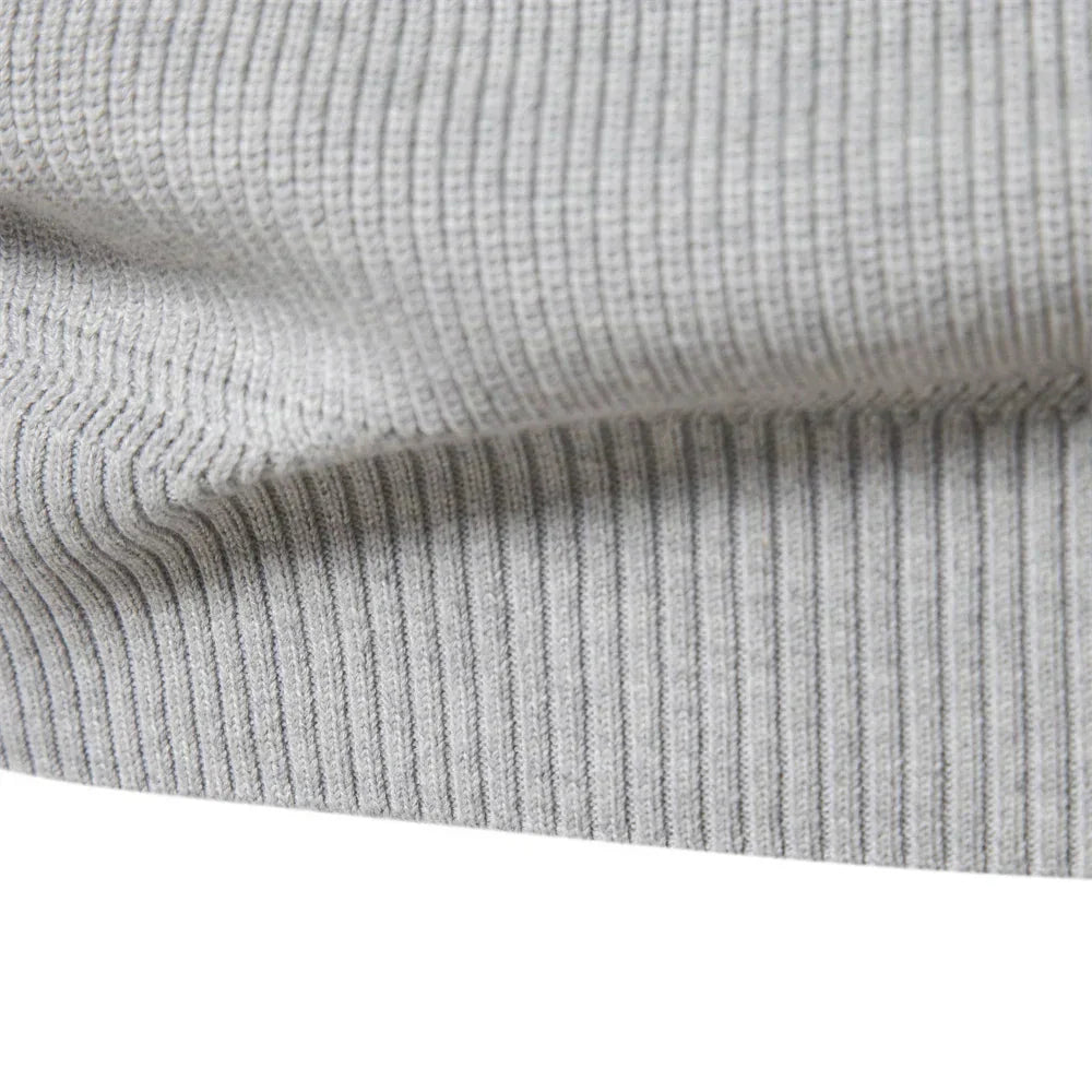 Pullover mit halbem Reißverschluss | Hoher Kragen | Winter | Strickpullover | Herren-Strickpullover-Chaps Herrenmode